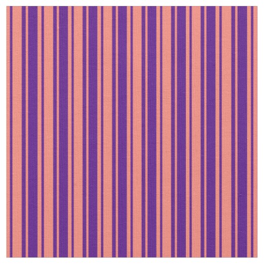 Indio- und Lachsfarbene Streifen-/Linienmuster Stoff (Nahaufnahme)