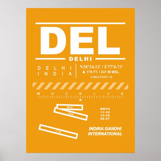 Indira Gandhi International Airport DEL Poster (Vorne)