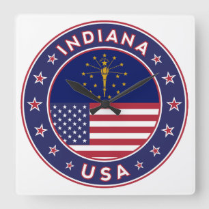 Indisch, Indisch, t-shirt, Indisch zu sticker, Quadratische Wanduhr