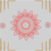 Indisch inspiriertes Design mit Mandalas Aufkleber (Vorderseite)