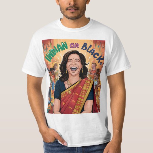 indisch oder schwarz | Kamala Harris T-Shirt (Vorderseite)