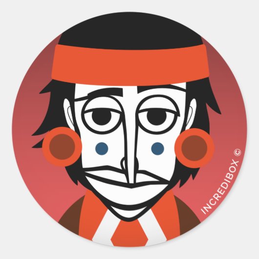 INDISCH RUNDER AUFKLEBER (Vorderseite)