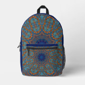Indisch überall druckblau Kupfer Rucksack (Vorderseite)