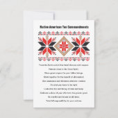 Indische 10 Gebote - Flachkarte (Vorderseite)