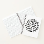 Indische Alphabet Typografy Letters Notizblock (Innenseite)