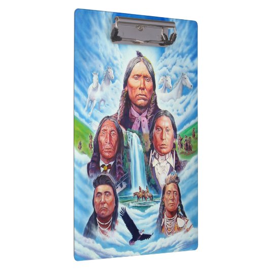 Indische Amerikaner Berühmte indische Häuptlinge m Klemmbrett (Rechts)