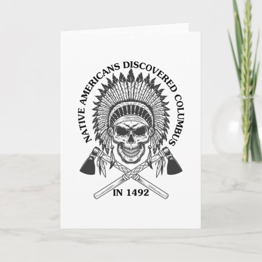 Indische Amerikaner entdeckten Kolumbus 1492 als G Karte (Vorderseite)