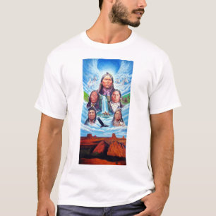 Indische Amerikaner malen Vorlage Mens White T-Shirt
