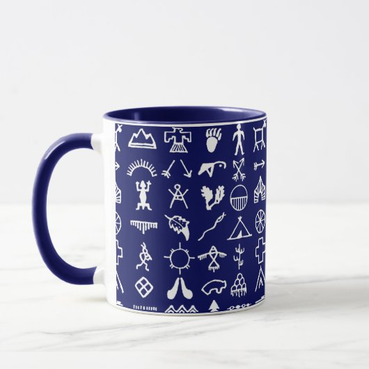Indische amerikanische Bildsymbole Kaffeemaschine Tasse (Links)