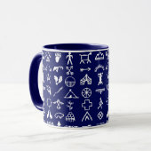 Indische amerikanische Bildsymbole Kaffeemaschine  Tasse (Vorderseite Links)