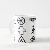 Indische amerikanische Bildsymbole Kaffeetasse (Vorderseite Links)