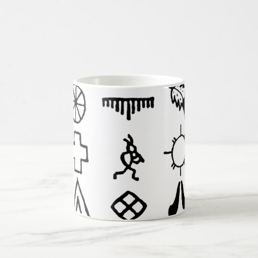 Indische amerikanische Bildsymbole Kaffeetasse (Mittel)