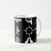 Indische amerikanische Bildsymbole Kaffeetasse (VorderseiteRechts)