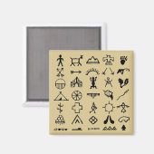 Indische amerikanische Bildsymbole Magnet (Vorderseite/Rückseite)
