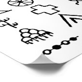 Indische amerikanische Bildsymbole Poster (Ecke)