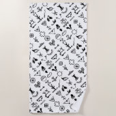 Indische amerikanische Bildsymbole Strandtuch (Vorderseite)