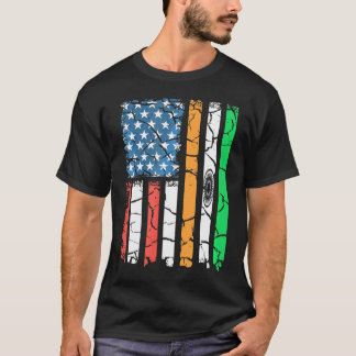Indische amerikanische Flagge USA Patriot Indien T-Shirt