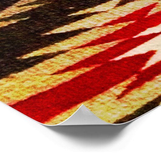 Indische amerikanische Stammesdesign-Print Poster (Ecke)