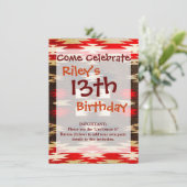 Indische amerikanische Stammesdesign-Printwerbung Einladung (Stehend Vorderseite)