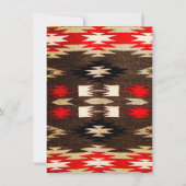 Indische amerikanische Stammesdesign-Printwerbung Einladung (Rückseite)