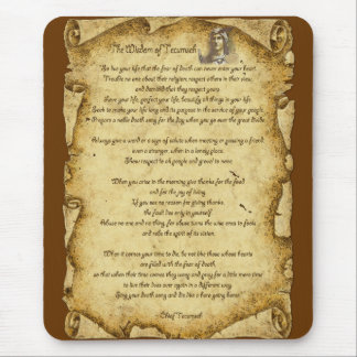 Indische amerikanische Weisheit des Chefs von Tecu Mousepad