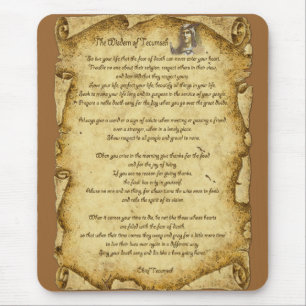 Indische amerikanische Weisheit des Chefs von Tecu Mousepad