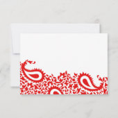 Indische Art Empfangs-Paisleys, die flache Karte (Rückseite)