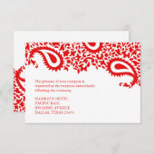 Indische Art Empfangs-Paisleys, die flache Karte (Vorne/Hinten)