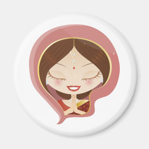 Indische betende Frau Magnet