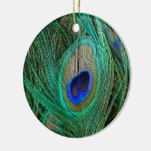 Indische blaue Pfau-Feder Keramik Ornament (Links)