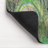 Indische blaue Pfau-Federn Mousepad (Ecke)