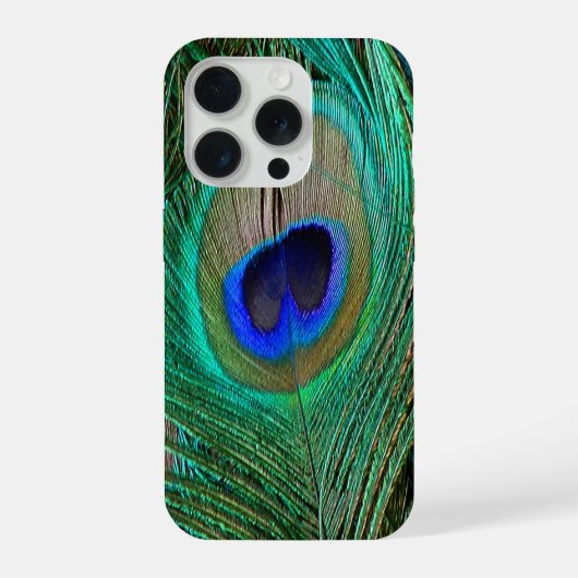 Indische Blaue Pfauenfeder iPhone Hülle (Rückseite)