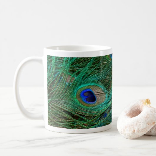Indische Blaupfauenfresser Kaffeetasse (Mit Donut)