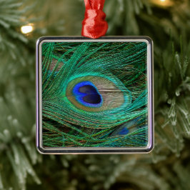 Indische Blaupfauenfresser Ornament Aus Metall