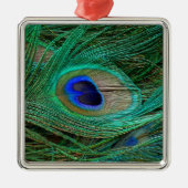 Indische Blaupfauenfresser Ornament Aus Metall (Vorne)