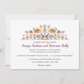Indische Blume Elephant Jade moderne Hochzeit Einladung (Vorderseite)