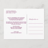 Indische Blume Elephant Wedding CHANGE OF PLANS Ankündigungspostkarte (Rückseite)