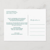 Indische Blume Elephant Wedding CHANGE OF PLANS Ankündigungspostkarte (Rückseite)