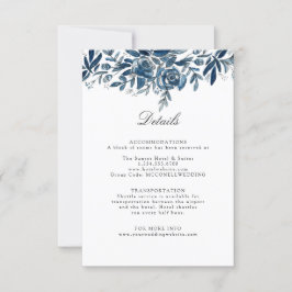 Indische Blume Hochzeitsdetails - Umschließungskar RSVP Karte