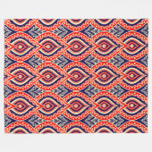 Indische Blume in Rotgoldfarbe Fleecedecke (Vorderseite (Horizontal))