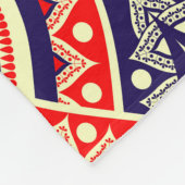 Indische Blume in Rotgoldfarbe Fleecedecke (Ecke)