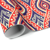 Indische Blume in Rotgoldfarbe Geschenkpapier (Rolleneckpunkt)