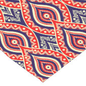 Indische Blume in Rotgoldfarbe Großer Tischläufer (Ecke)