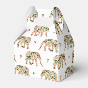 Indische Blumen-Paisley-Ornamentelefant Geschenkschachtel