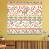 Indische Blumengrenzen Nahtloses Muster Leinwanddruck (Insitu (Wohnzimmer))