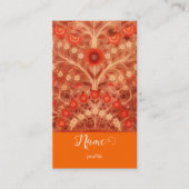 Indische Blumenkarte - elegante Visitenkarte (Vorderseite)