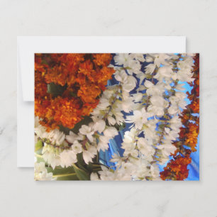Indische Blumenkränze Einladung