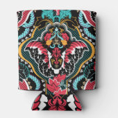 Indische Blüte: Vintages Nahtloses Tapete. Dosenkühler (Rückseite)