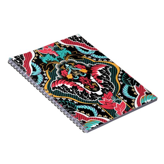 Indische Blüte: Vintages Nahtloses Tapete. Notizblock (Rechte Seite)