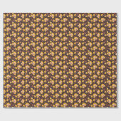 Indische Blütenfarbe Vintag Nahtlos Geschenkpapier (Flach)